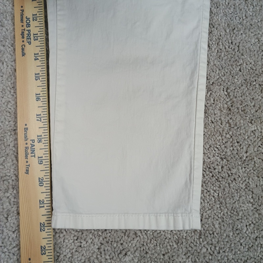 Lee Relaxed Fit White Capri Pants Womens Size 4 Stretch Casual Crop - Picture 8 of 9